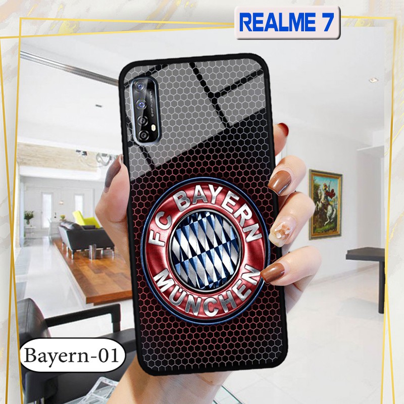 Ốp lưng kính 3D Realme 7 -hình đội bóng