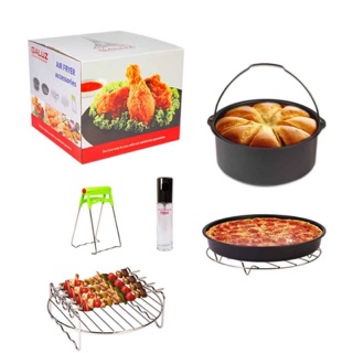 Bộ phụ kiện nồi chiên không dầu Galuz không bao gồm bình xịt dầu ăn