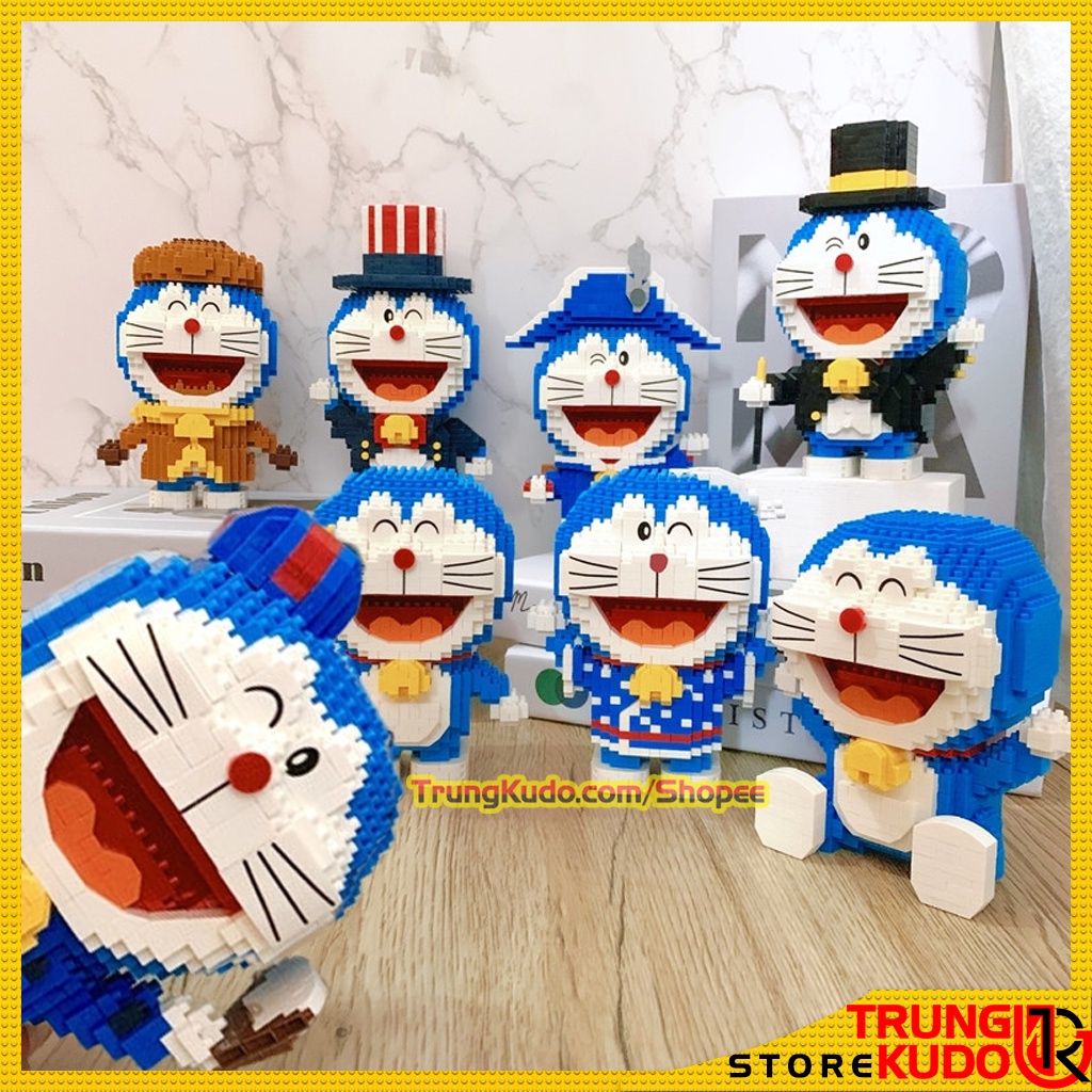 Mô hình Doremon dạng Đồ chơi xếp hình Doraemon nhiều mẫu dùng làm quà tặng, đồ decor