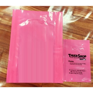 Túi 25x35cm mầu hồng, Túi ni lông pe dẻo màu hồng các cỡ pe hàng bóng dẻo, túi hột xoài hồng