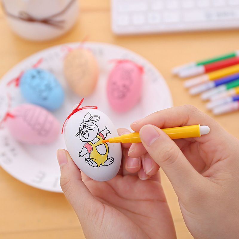 Trứng tô màu kèm 4 bút màu vẽ sáng tạo làm quà tặng cho bé