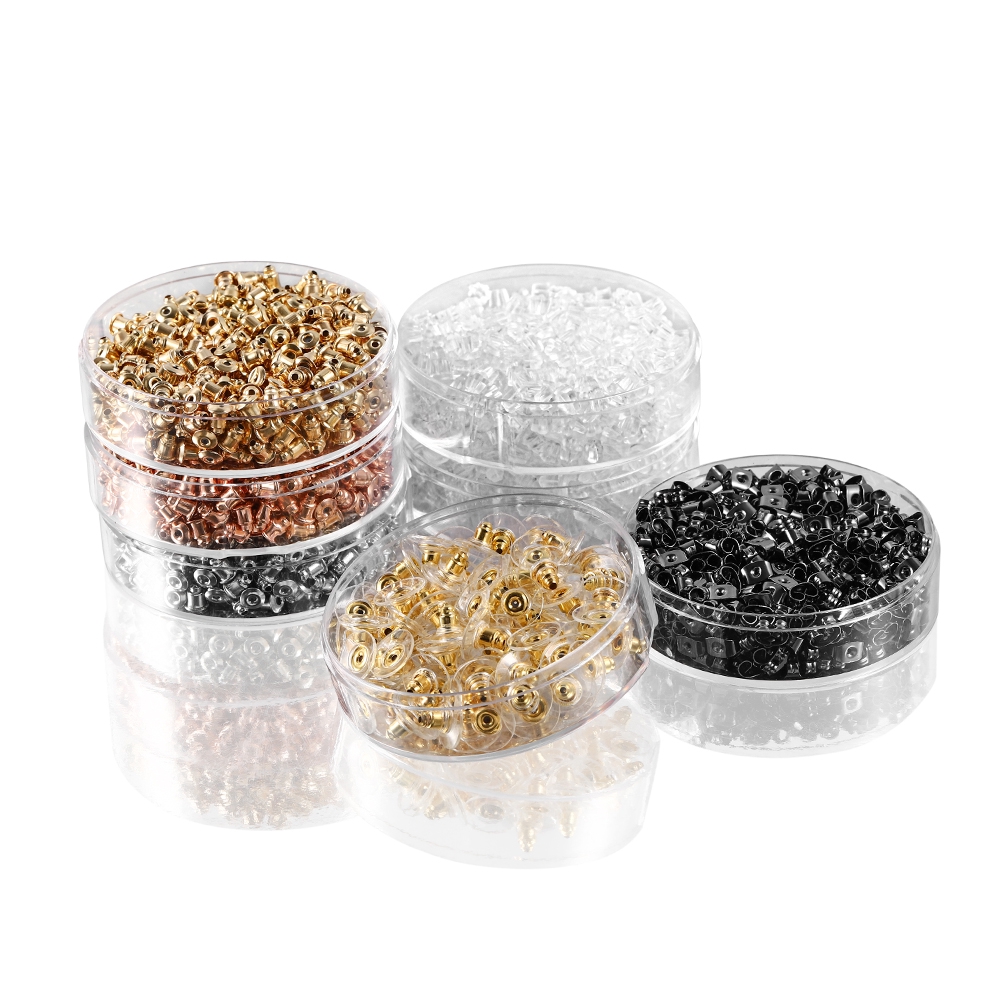 St.kunkka Set 800 chấu khuyên tai dạng hạt và nút chụp tự làm trang sức