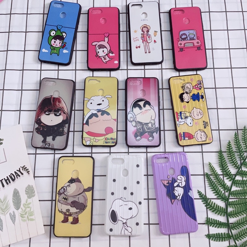 Ốp Lưng Oppo F9/A5S Viền Nhựa Dẻo Hình Kute