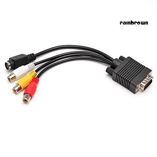 Cáp Chuyển Đổi Từ Vga Sang Video Tv Out S-Video Av Và 3 Rca Chất Lượng Cao