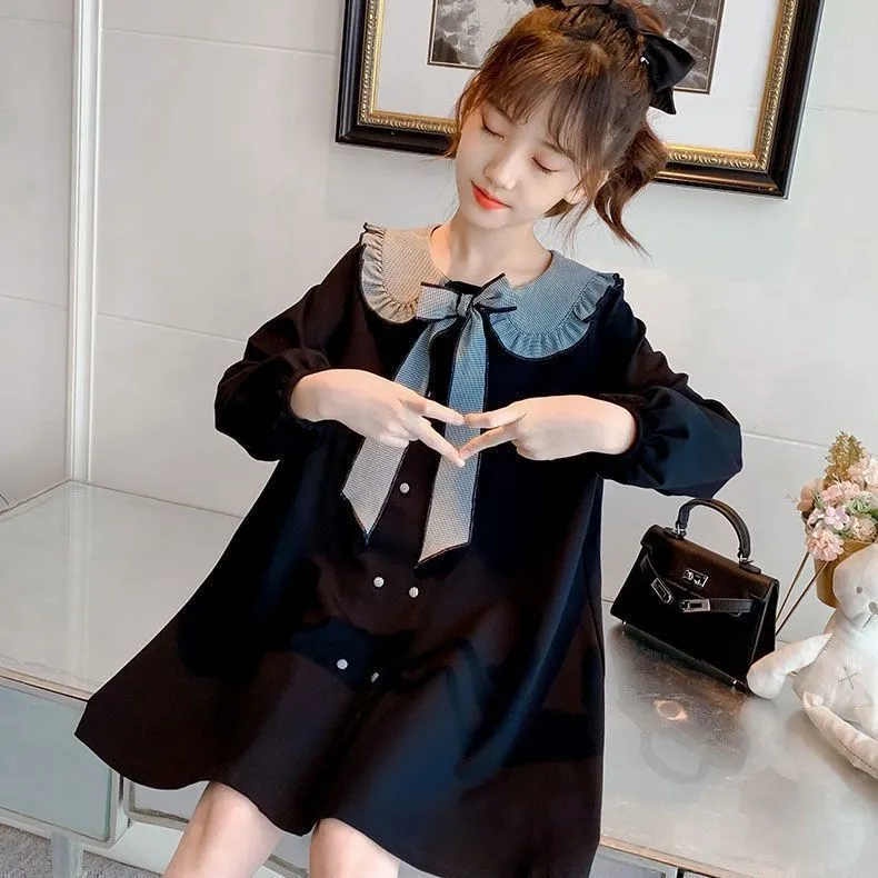Đầm Thời Trang Hàn Quốc Chất Lượng Cao Cho Bé Gái Từ 3-4 - 5-6 - 7-8 - 9-10 - 11-12 Tuổi 2022 Mới