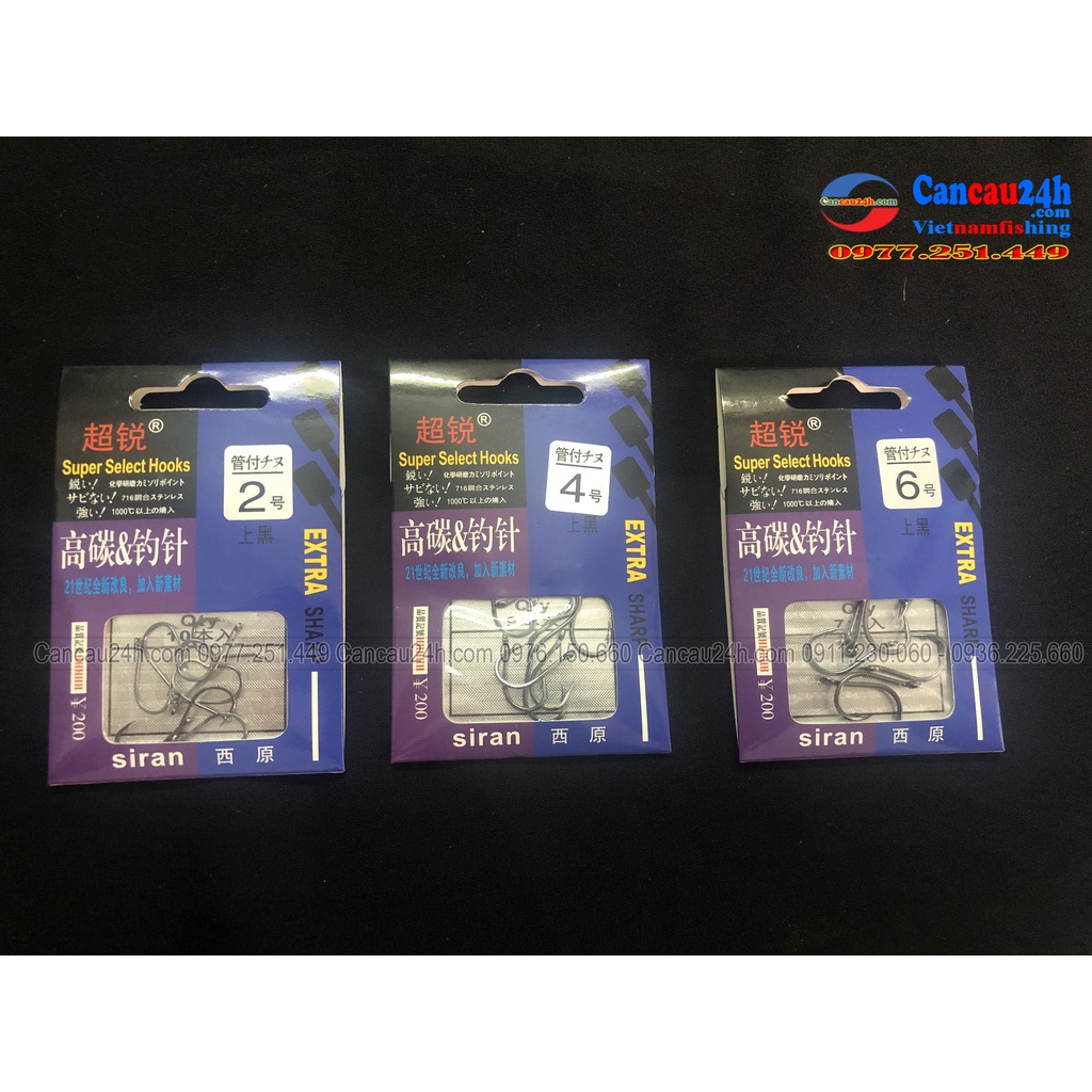 Lưỡi câu đơn EXTRA SIRAN vỉ đủ side cho anh câu lưỡi đơn chất lượng.