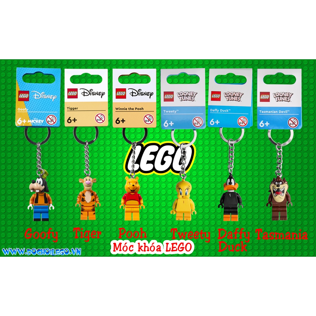Móc khóa Đồ chơi lắp ráp Iego Disney™ Winnie the Pooh,  Keyring, Key, chain phim hoạt hình