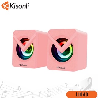 Loa 2.0 kisonli l-1040 pink led - loa hồng