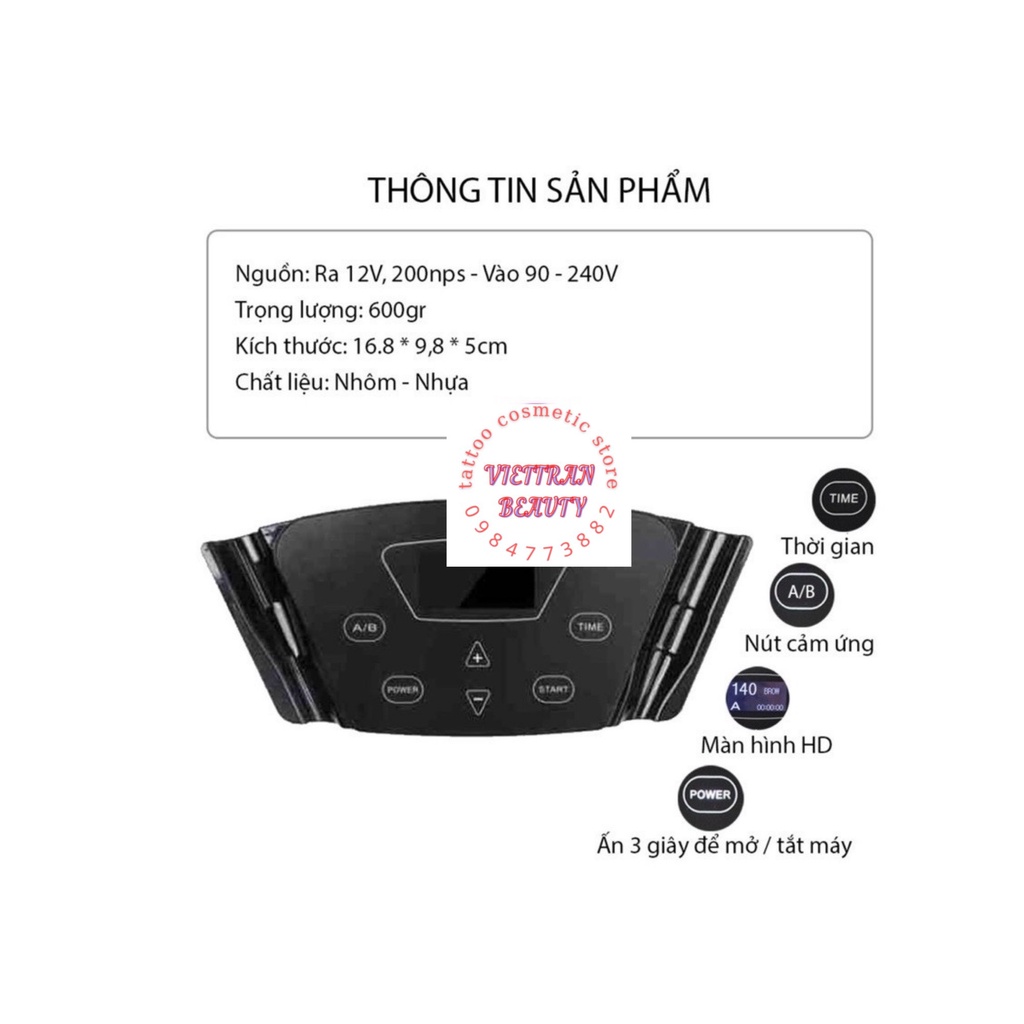 Máy Phun Xăm Kỹ Thuật Số Black Pearl 3