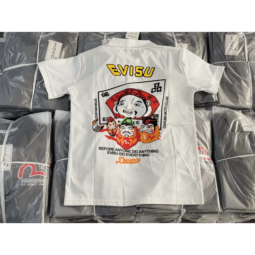 (MẪU MỚI) Áo Thun Nam Polo EVisus Có Cổ In Ông Mặt Hề Phối Màu Đỉnh Cao Siêu Hot HHP FASHION