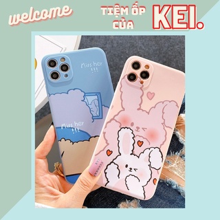 Ốp đôi bảo vệ gấu thỏ Miss her cute cực dành cho nhiều dòng máy của Iphone/samsung/oppo/realme/xiaomi/vivo