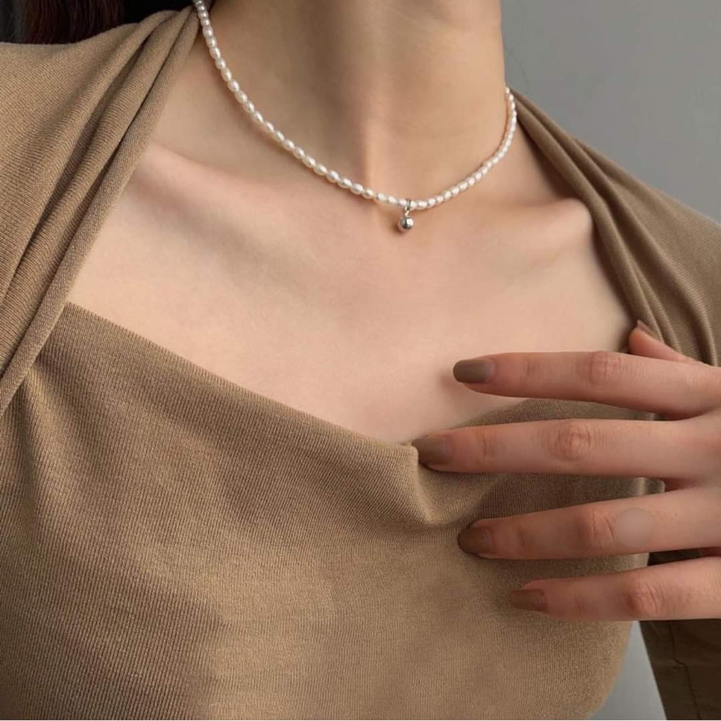 Dây chuyền hạt trai nhân tạo DaLiA Jewelry vòng cổ chocker cá tính cho nữ