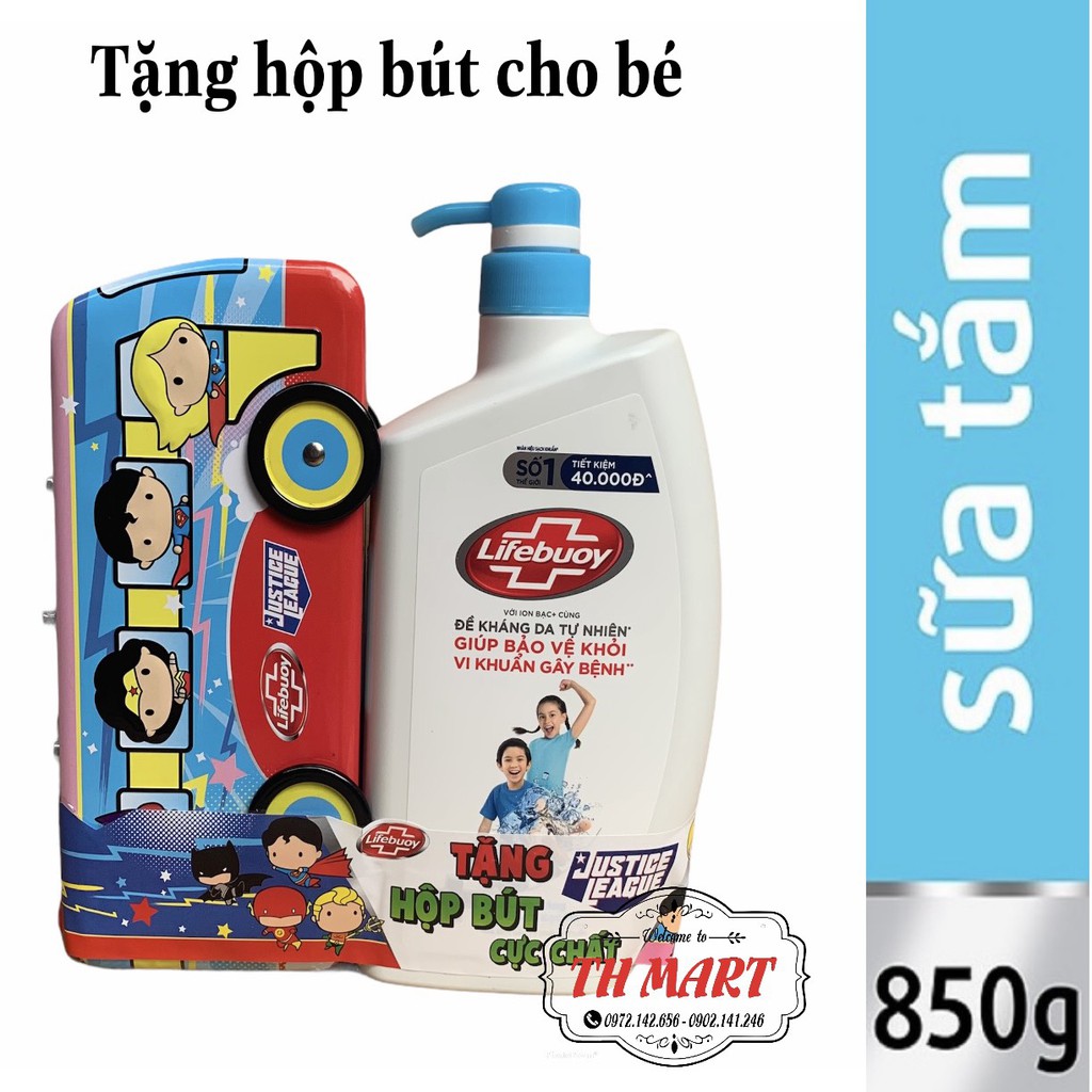 sữa tắm lifebuoy chăm sóc da bảo vệ khỏi vi khuẩn gây bệnh 850ml ( Tặng )