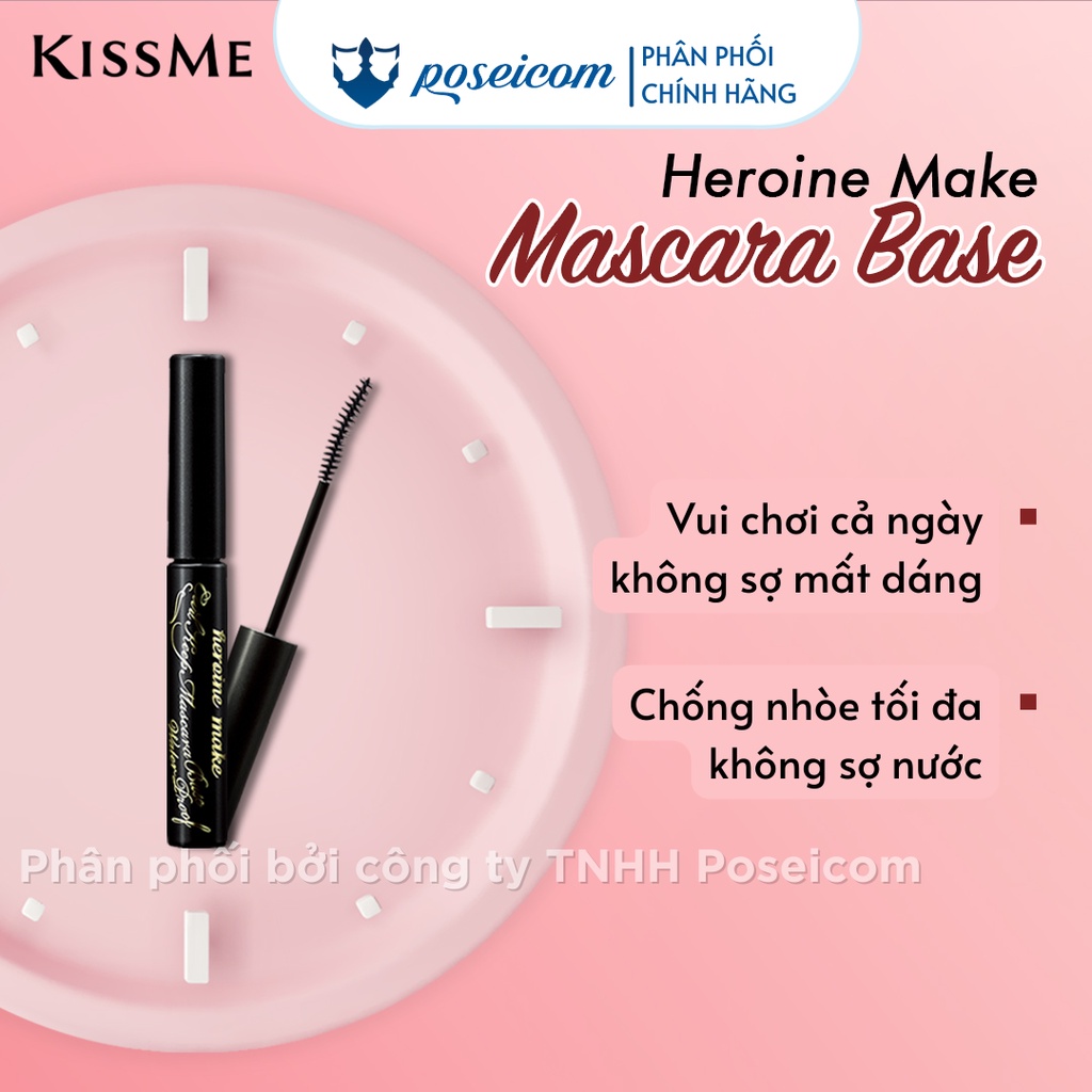 Mascara Lót Bảo Vệ Kissme Heroine Make Curl Keep Mascara Base WP Nâng Cong Giữ Nếp Làm Dài Mi Và Dày Mi POSEICOM KISS12