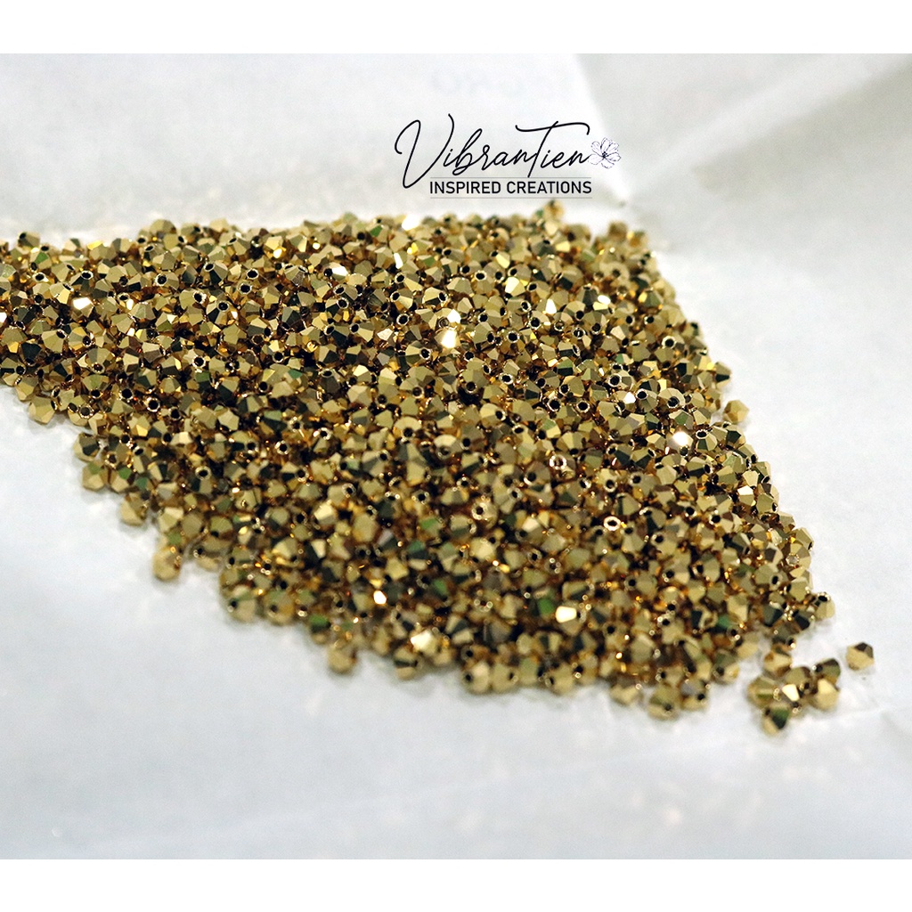 Pha lê Priciosa nón vàng 3mm