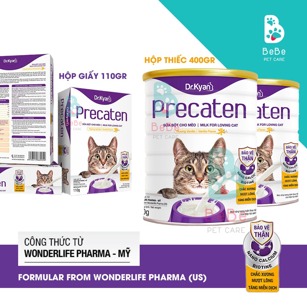 Sữa Bột DR.KYAN PRECATEN Bổ Sung Dinh Dưỡng &amp; Hỗ Trợ Phát Triển Toàn Diện Cho Mèo Mọi Lứa Tuổi