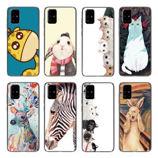 Ốp điện thoại thoại TPU mềm hình mèo thỏ hoạt hình cho Samsung Galaxy A71/A51/A41/A31/A21/A11