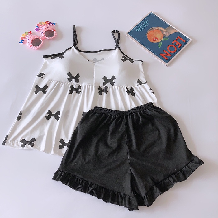 Đồ bộ ngủ mặc nhà 2 dây siêu dễ thương hot nhất hiện nay Rose Store