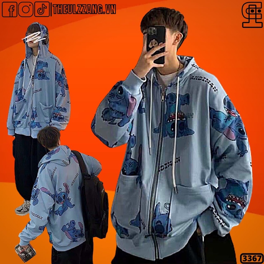 Áo Khoác Nỉ Bông Dày Dặn Form Rộng Siêu Đẹp Áo Khoác Đôi Jackets Nam Nữ Chất Thun Cotton NỈ 3D STICK - AK3367