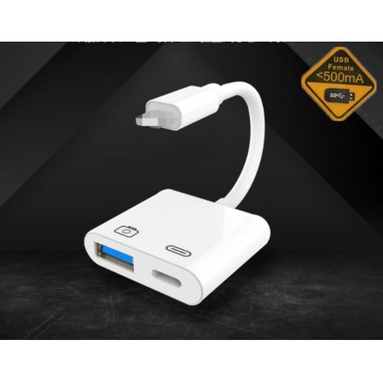 Adapter Lightning to USB 3 Camera Reader Charge Connection Kits Data Sync for Apple iPhone12 11 X/XS/8 P/7/7P/6S