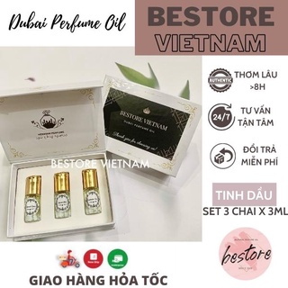 Set 3 chai tinh dầu nước hoa Dubai giá rẻ, thơm lâu 3ml/4ml - Bestore Vietnam