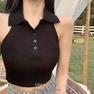  Áo ngắn có cổ sát nách dáng ôm quyến rũ
