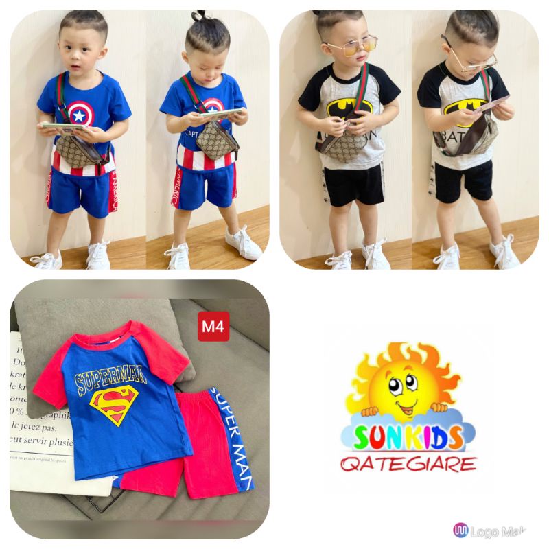 BBC3 (20KG-40KG) BỘ CỘC THUN COTTON 4 CHIỀU SIÊU NHÂN ANH HÙNG CHO BÉ TRAI SIZE ĐẠI.