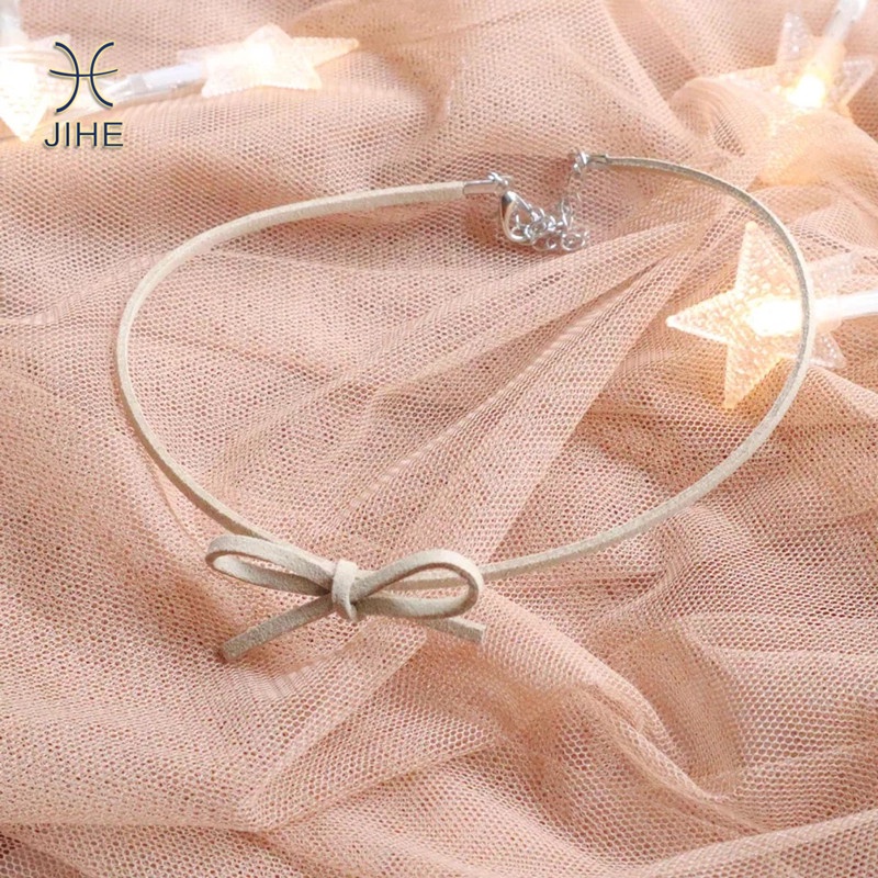 Vòng Cổ Choker Màu Nâu Thời Trang Nhật Hàn