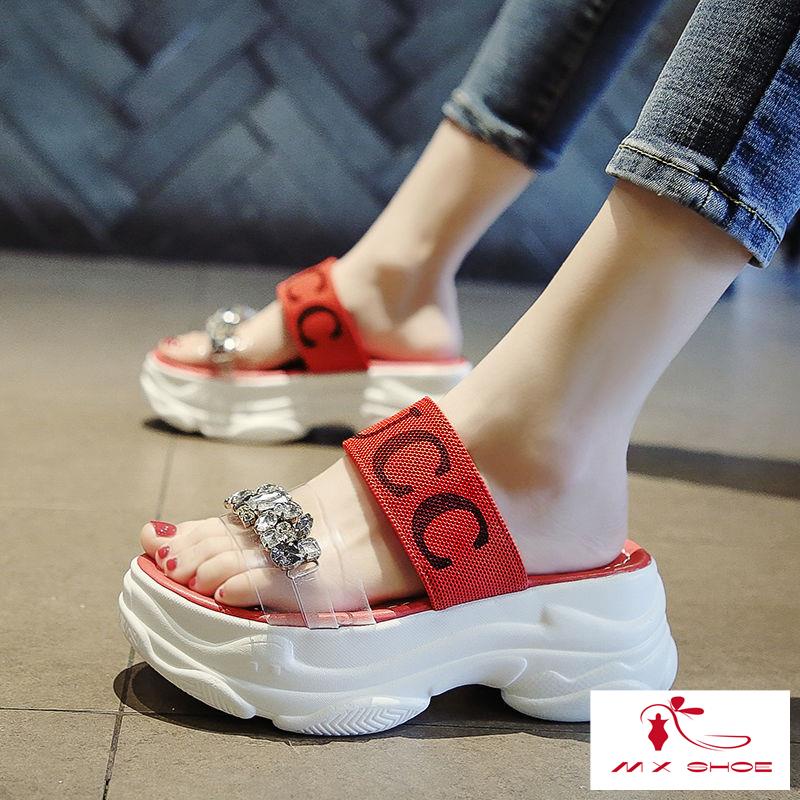 M & X~ Dép Sandal Đi Biển Đế Dày 2022 Thời Trang Dễ Phối Đồ Cho Nữ