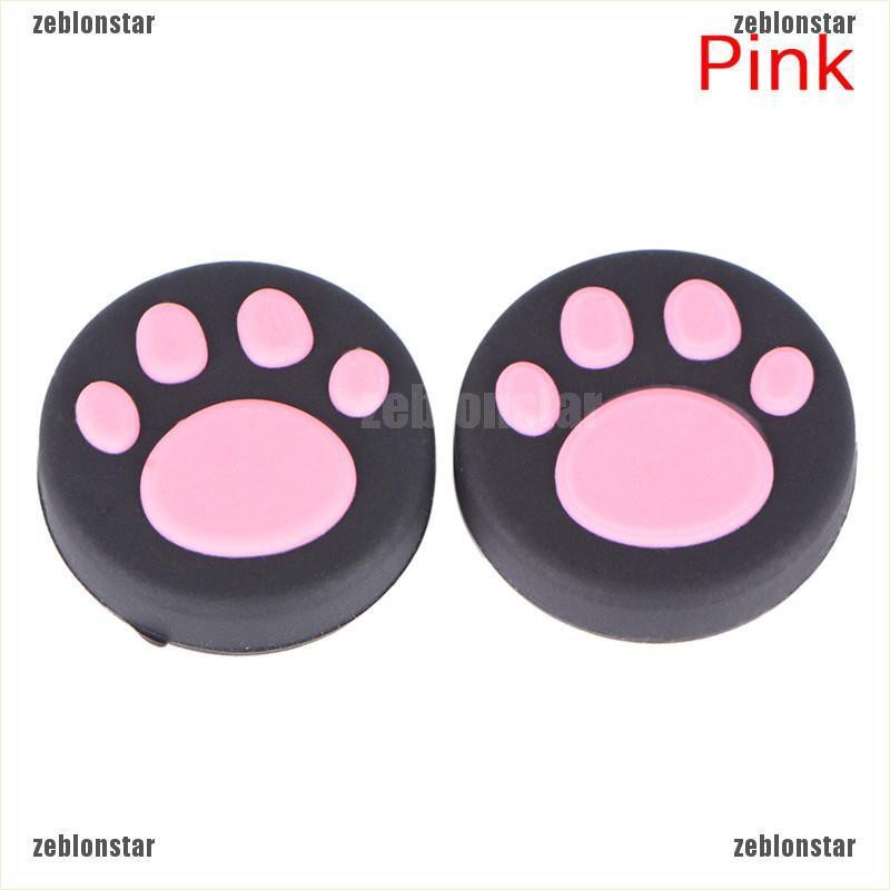 ❤Bộ 2 Nút Bấm Silicon Hình Bàn Chân Mèo Cho Tay Cầm Chơi game PS3 PS4 Xbox One