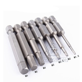Bộ 7 mũi lục lăng đuôi chuôi lục dài 5 cm