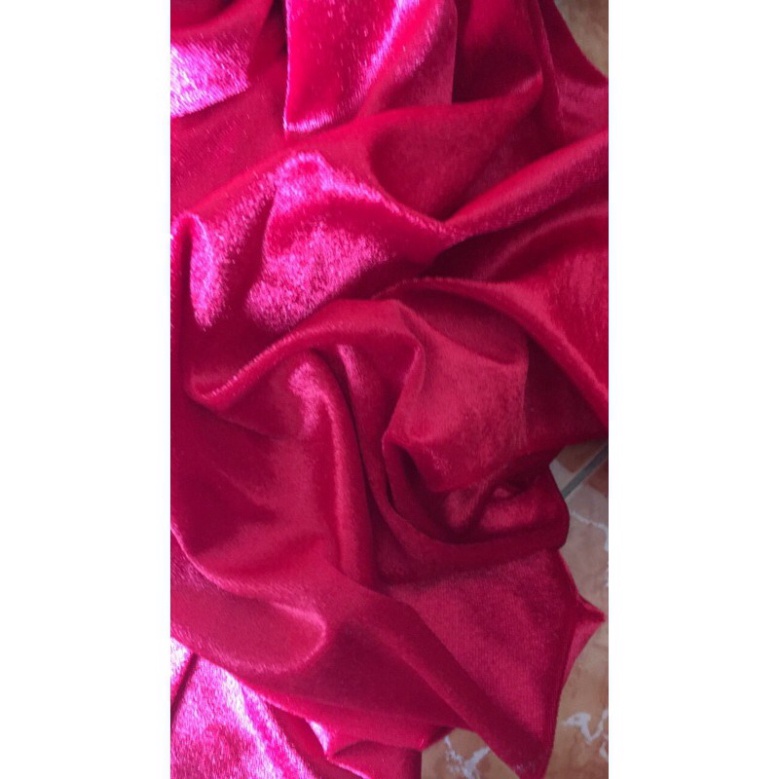 Nhung đỏ tươi , đỏ nhung loại mỏng khổ 1,6m