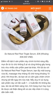 Thay da sinh học RED PEEL TINGLE SERUM