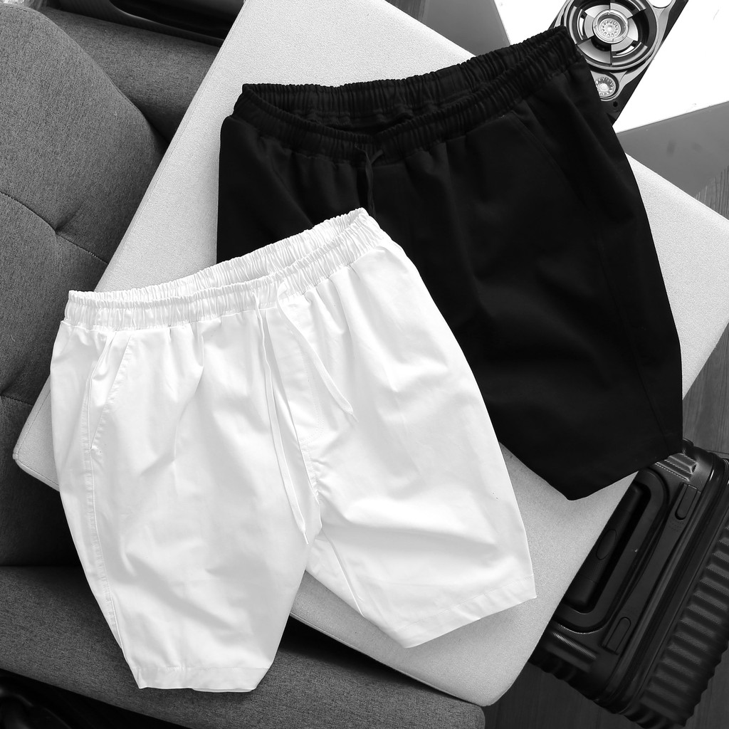 Quần short,Quần ngố nam SAT vải Kaki Trắng mềm mịn thoáng mát. SAT Store