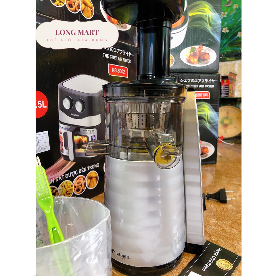 ✨Máy Ép Chậm MISUSHITA MS-2266, Máy Ép Trái Cây ,Công suất lớn ép siêu kiệt bã - dễ tháo lắp, vệ sinh, Hàng Chính Hãng