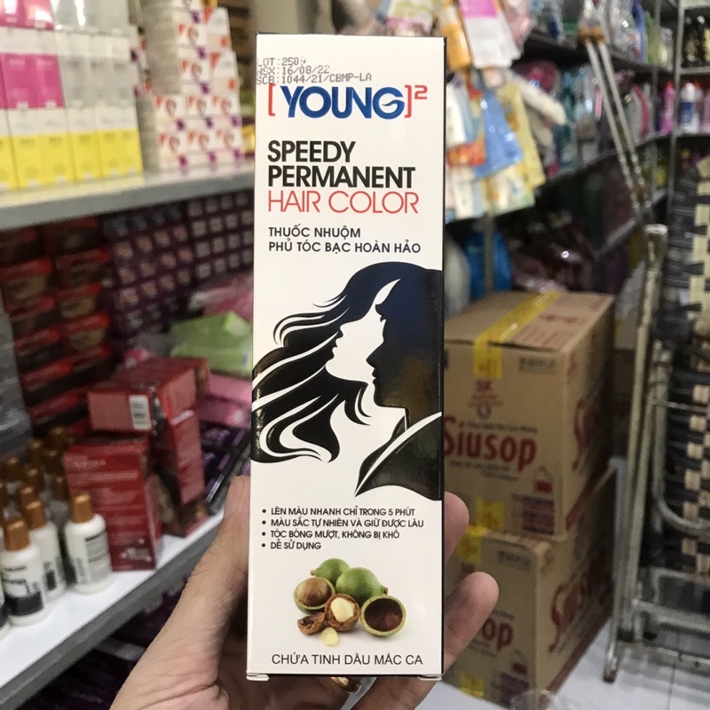 Thuốc Nhuộm Phủ Bạc Young đủ màu 60g x 2 (kèm oxy)