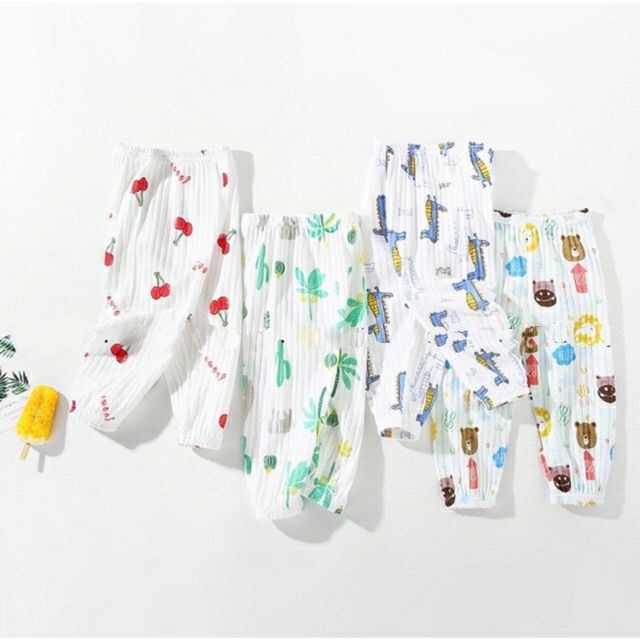 Quần Dài Cho Bé Chống Muỗi Nằm Điều Hòa Cho Bé Từ 6-15kg AM282