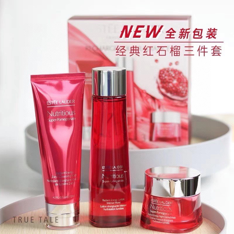 Bộ 3 sản phẩm Estee Lauder dùng chăm sóc da với chiết xuất lựu đỏ dưỡng ẩm làm săn chắc da hiệu quả cao