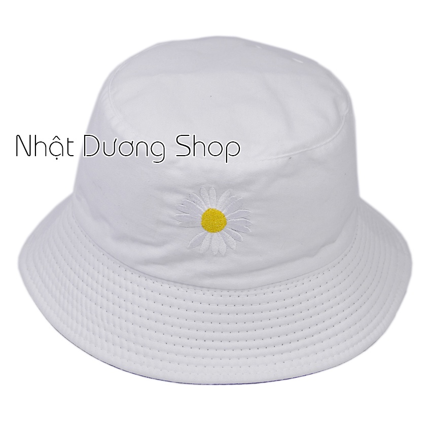 Mũ bucket 2 mặt hoa cúc - Chất liệu Kaki oát mềm tạo nên sự nổi bật và cá tính thích hợp cho cả nam và nữ.