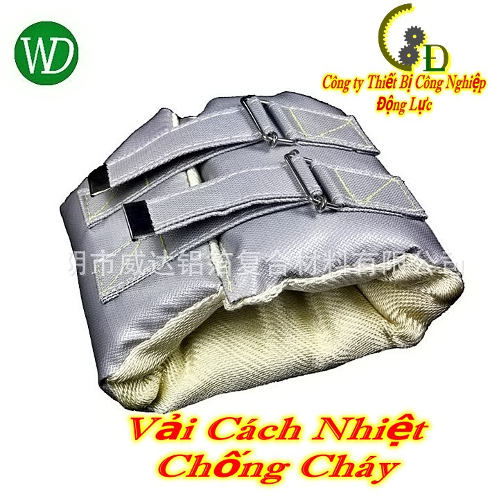 Vải chống cháy chịu nhiệt độ caoVIP Vải - bạt cách nhiệt sợi thủy tinh phủ Silicone bảo vệ hàn 1m