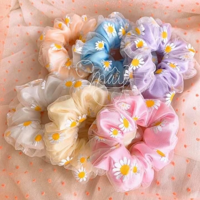 Sale - Srunchies hoa cúc 2 lớp