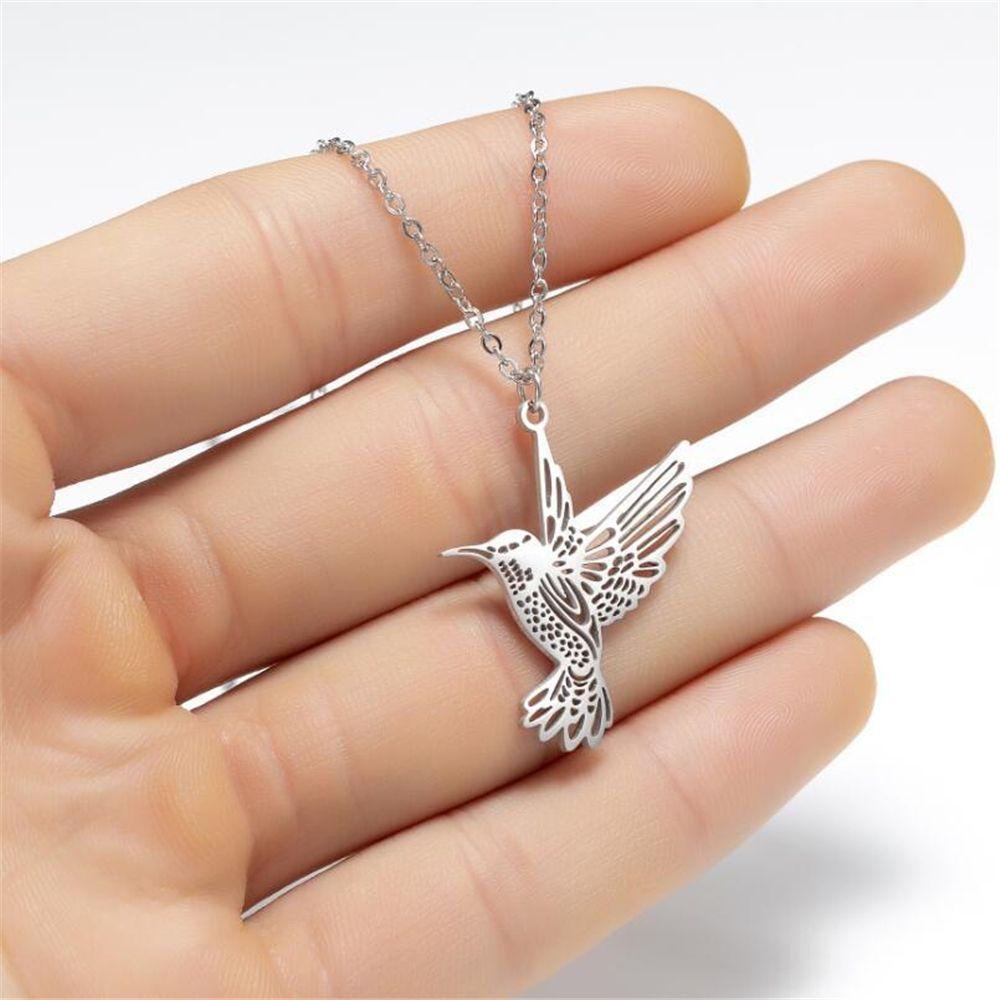 ROSE Vòng cổ Mặt Chim Ruồi Màu Vàng / Bạc Mới