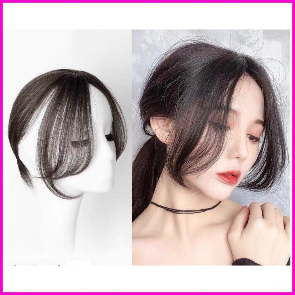 Tóc mái 3D giả loại không mái dài như tóc thật hàng cao cấp