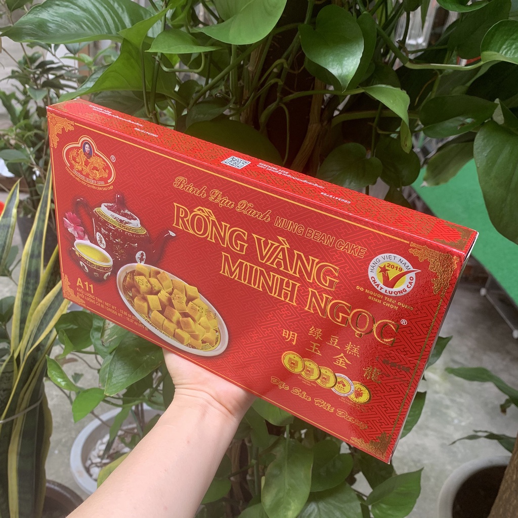 Bánh đậu xanh xuất Nhật rồng vàng Minh Ngọc A11 370g - Đặc sản Hải Dương