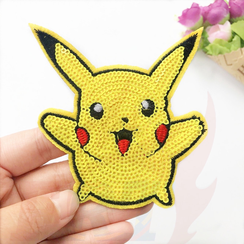 ☸ Anime：Pokemon Go Patch ☸ 1Pc Pikachu Diy Sew On Iron On Badges Patches