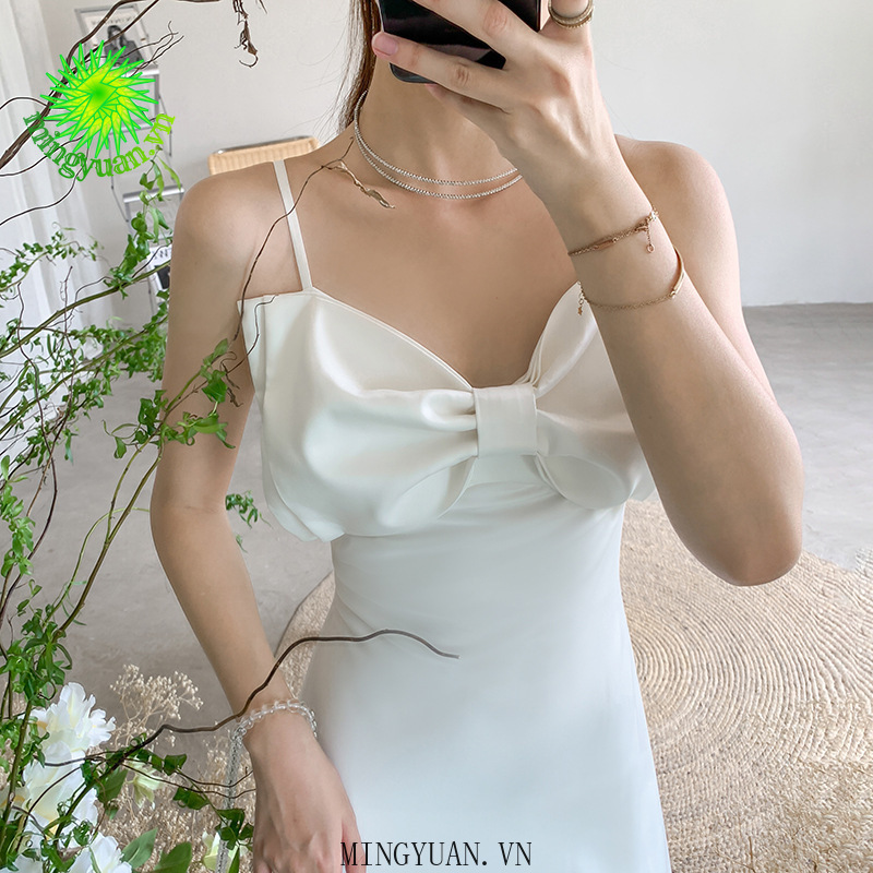 ( Mingyuan ) The new bowknot sling temperament was thin dress