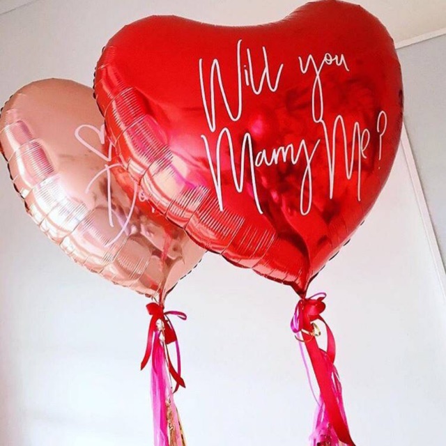 Bóng hình trái tim cỡ đại to size 36&quot; 60cm trang trí sinh nhật,phòng cưới,8/3,20/10,cầu hôn,party