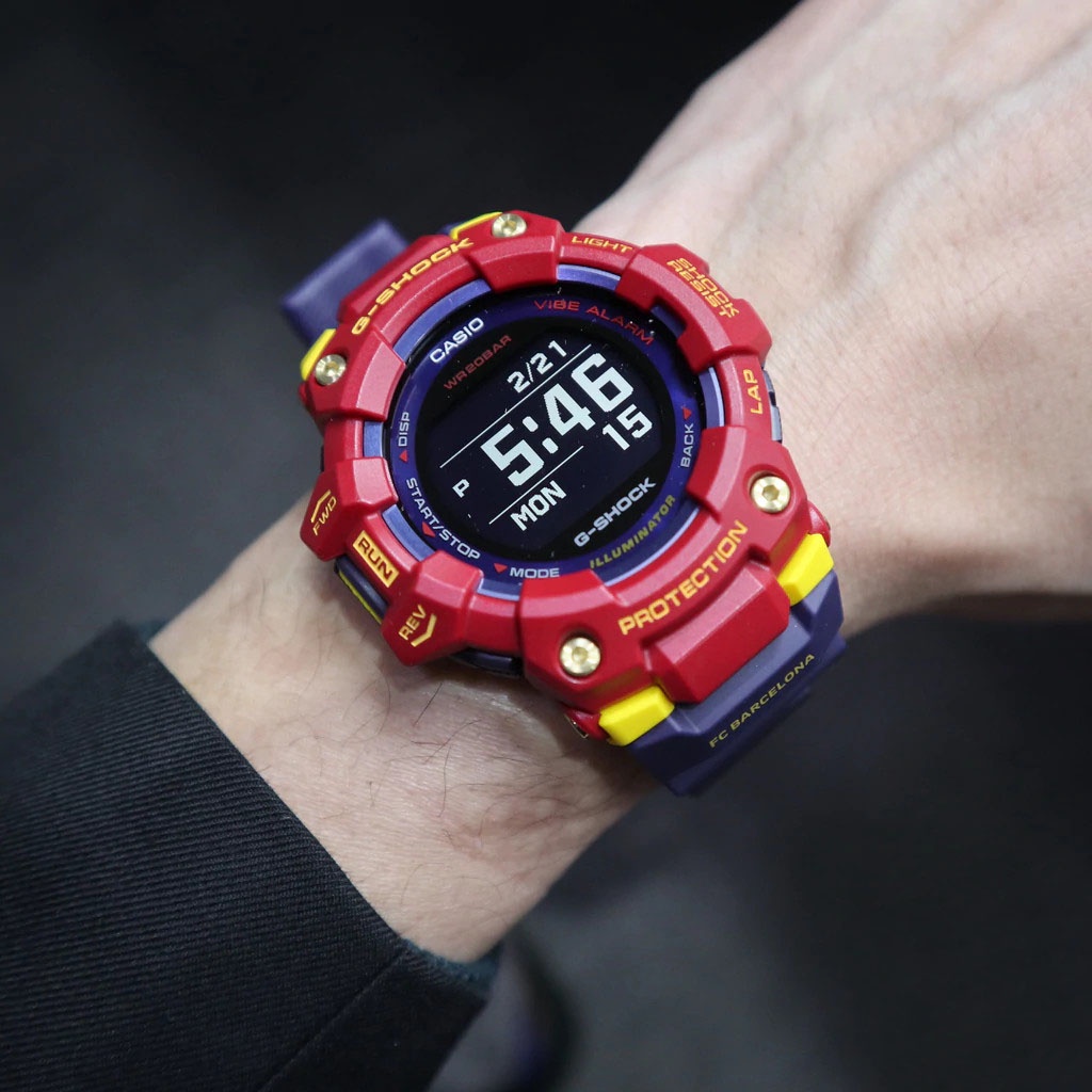 Đồng Hồ Nam Dây Nhựa Casio G-Shock x FC Barcelona GBD-100BAR-4 Chính Hãng - Bluetooth - Phiên bản giới hạn