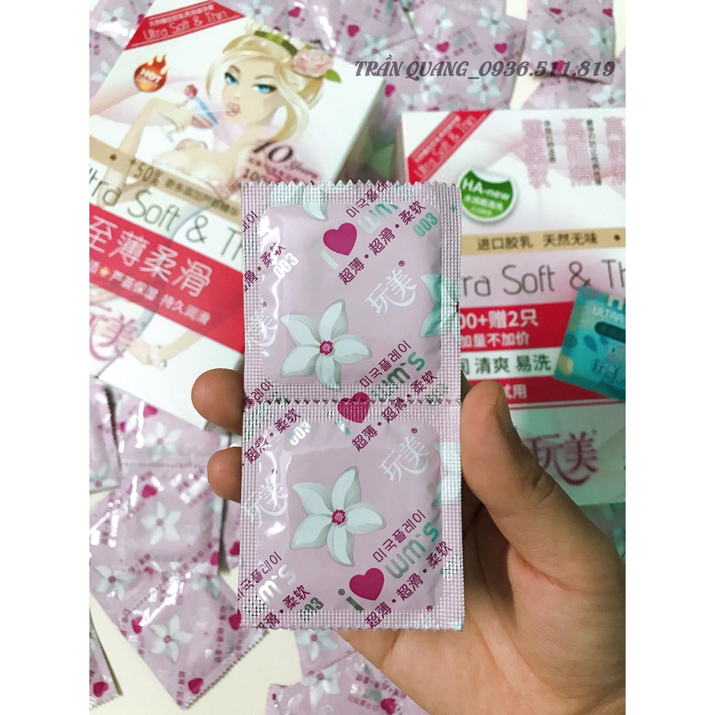 Bao cao su cô gái màu hồng_Hộp 100 chiếc_Hàng nội địa Trung