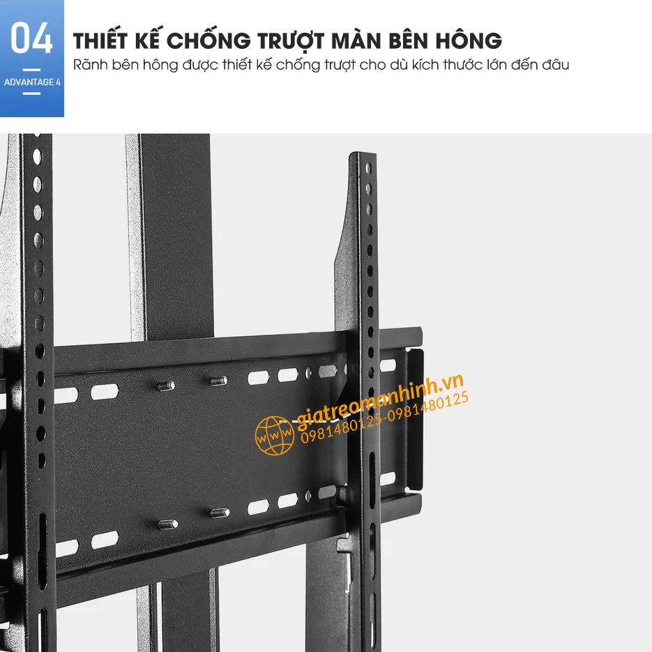 Giá Treo Tivi Di Động 1700 Tương Thích Tivi Từ 32 - 70 Inch - Kệ Treo Tivi Có Bánh Xe Di Chuyển - Ưu Việt Hơn NB AVA1500